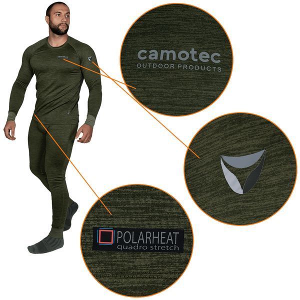 Термобілизна Camo-Tec Polarheat Quadro Stretch Pro 2.0 Melange Olive Size M gs-30537-m фото